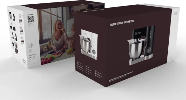 Lauben Kitchen Machine 1200BC, Küchenmaschine, planetarische Rührbewegung, 1200 W Leistung, Kupfermotor, Edelstahlschüssel mit 5,5 l Inhalt, Kochbuch – Image 14