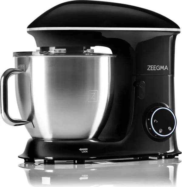Zeegma Planeet Chef Küchenmaschine, Knetmaschine 2200W, Multifunktionaler Roboter, Teigmaschine, Rührmaschine mit 6,5 L Edelstahl Schüssel Schwarz – Image 3