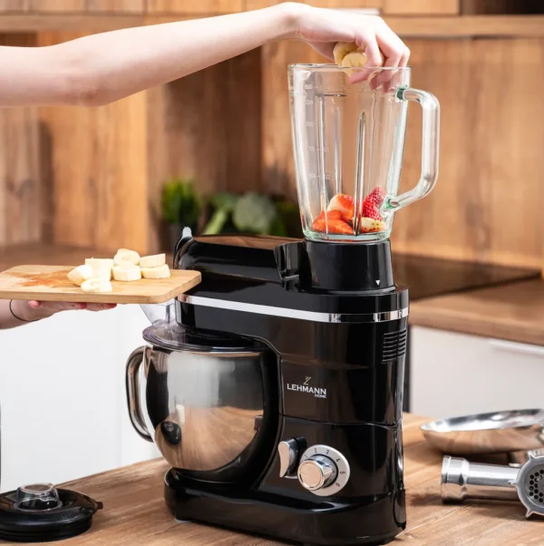 Lehmann Mastic, Planetarische Küchenmaschine, Fleischwolf, Mixer - 3 in 1, 1300 W, 6 Geschwindigkeiten, 5 l Schüssel, 7 kg – Image 3