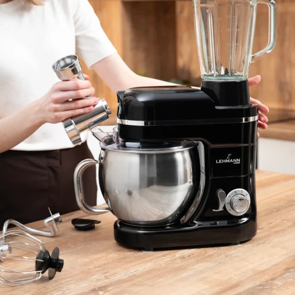 Lehmann Mastic, Planetarische Küchenmaschine, Fleischwolf, Mixer - 3 in 1, 1300 W, 6 Geschwindigkeiten, 5 l Schüssel, 7 kg – Image 4