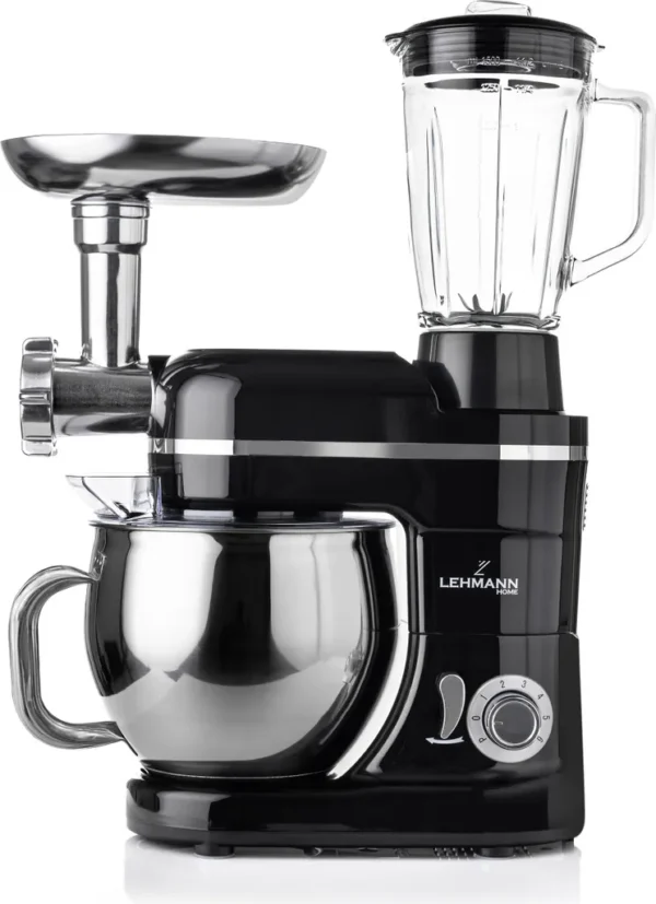 Lehmann Mastic, Planetarische Küchenmaschine, Fleischwolf, Mixer - 3 in 1, 1300 W, 6 Geschwindigkeiten, 5 l Schüssel, 7 kg – Image 9